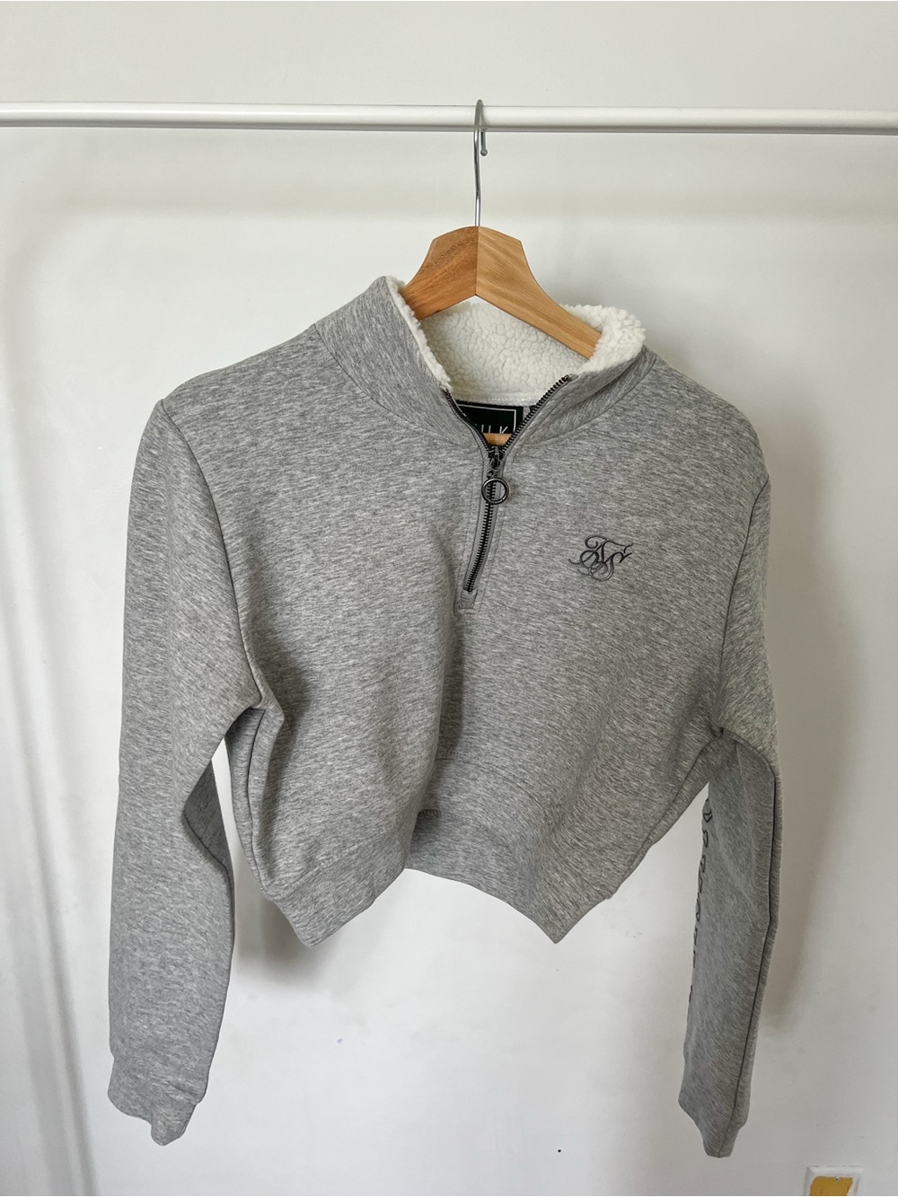Siksilk Grey Fleece Lined Quarter Zip